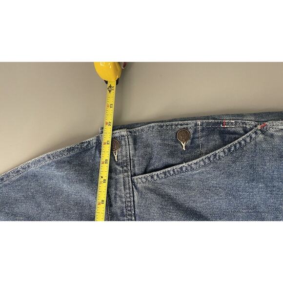 Dickies Bib Overalls Blue Denim Carpenter Workwear Baggy USA Conductor Men 40x32 - Picture 9 of 12